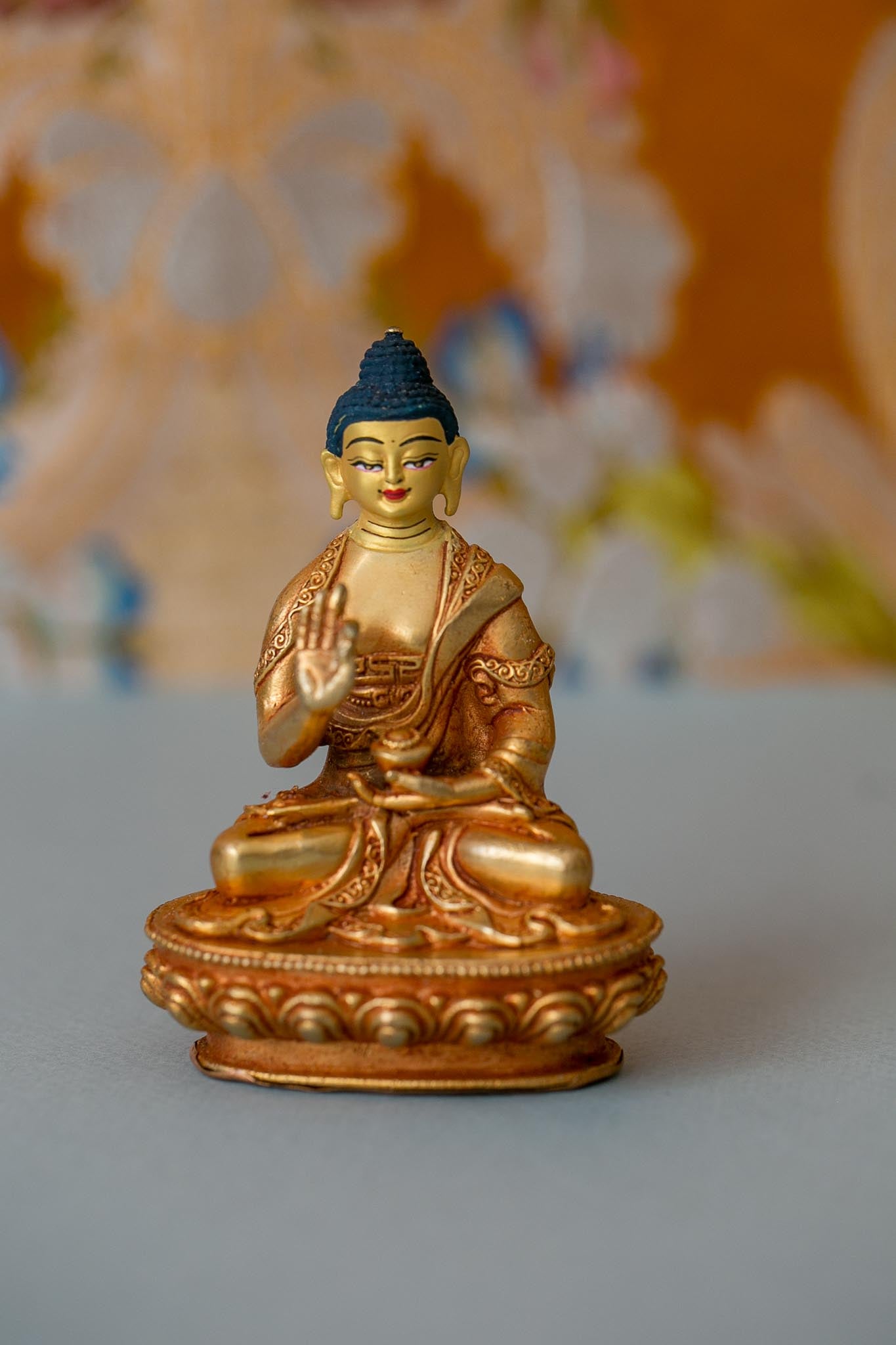 4” Gold Plated Buddha Shakyamuni Statue