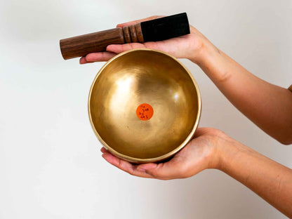Hand Hammered Moon Singing Bowl - Base Note F4 348 Hz