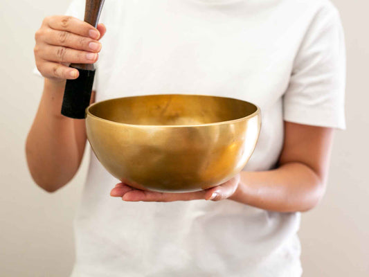 Hand Hammered Singing Bowl - Base Note A3 218 Hz