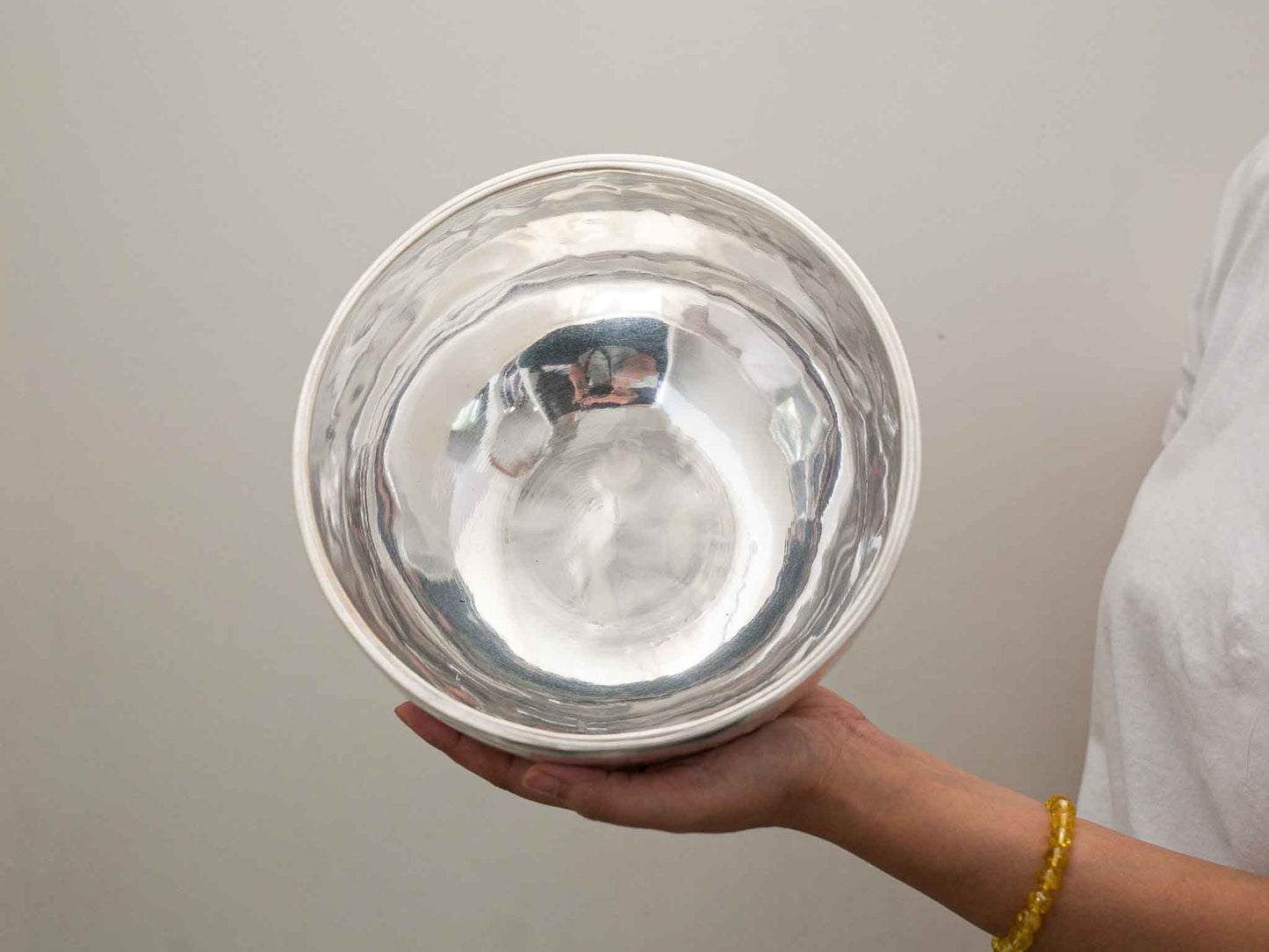 Silver Moon Singing Bowl - Base Note A#2 (112 Hz)