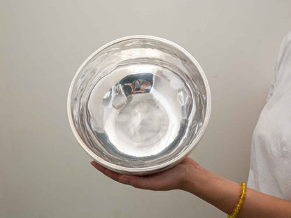 Silver Moon Singing Bowl - Base Note A#2 (112 Hz)