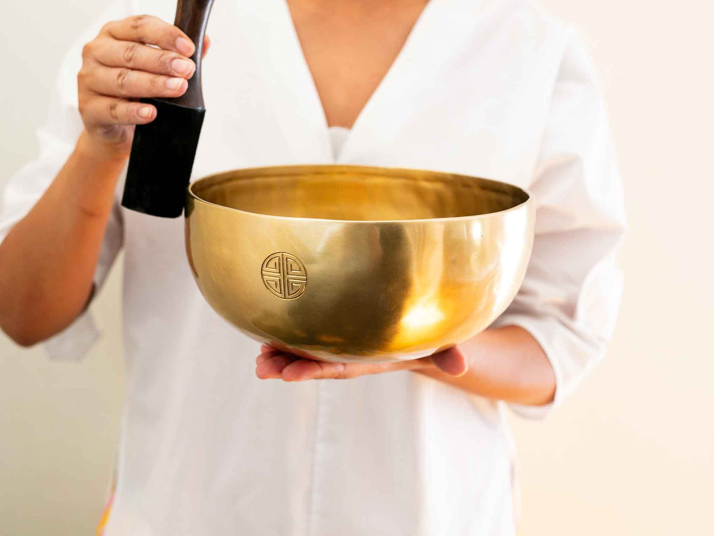 Hand Hammered Moon Singing Bowl - Base Note D3 (144) Hz