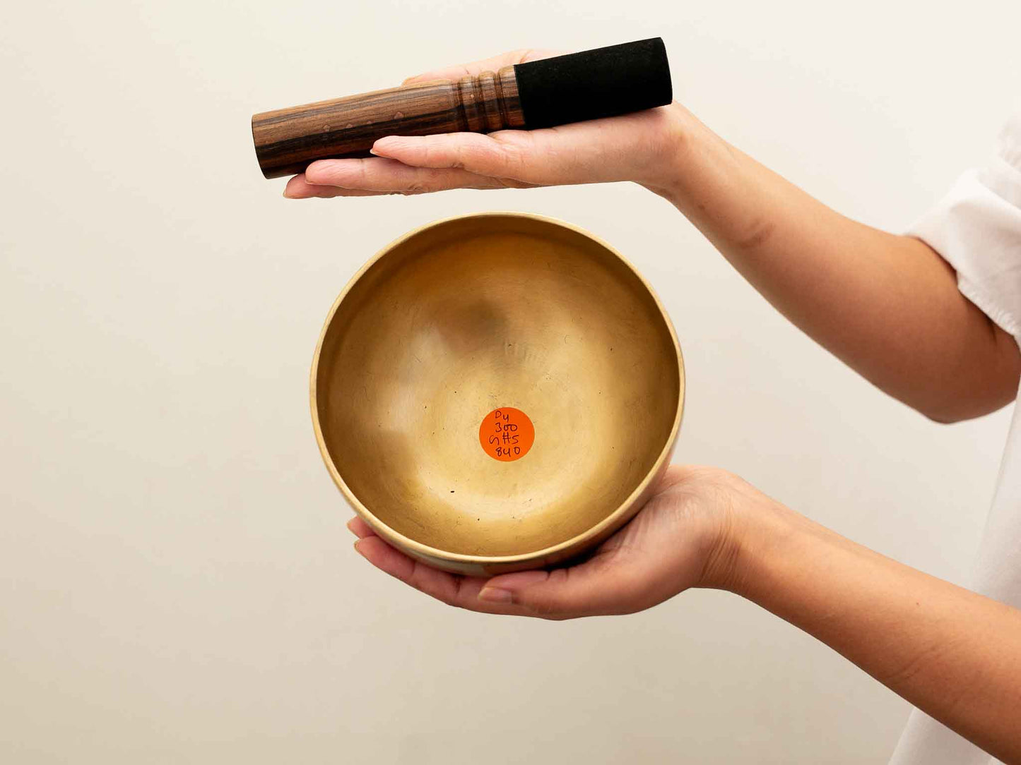 Hand Hammered Moon Singing Bowl - Base Note D4 300