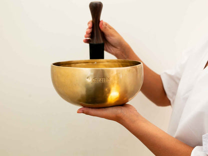Hand Hammered Moon Singing Bowl - Base Note D3 (144) Hz