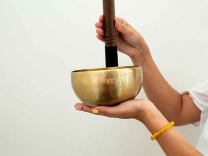 Hand Hammered Moon Singing Bowl - Base Note D#4 311 Hz