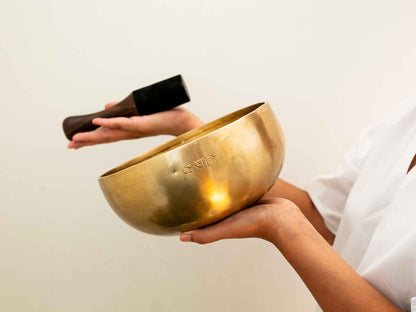 Hand Hammered Moon Singing Bowl - Base Note D3 (144) Hz