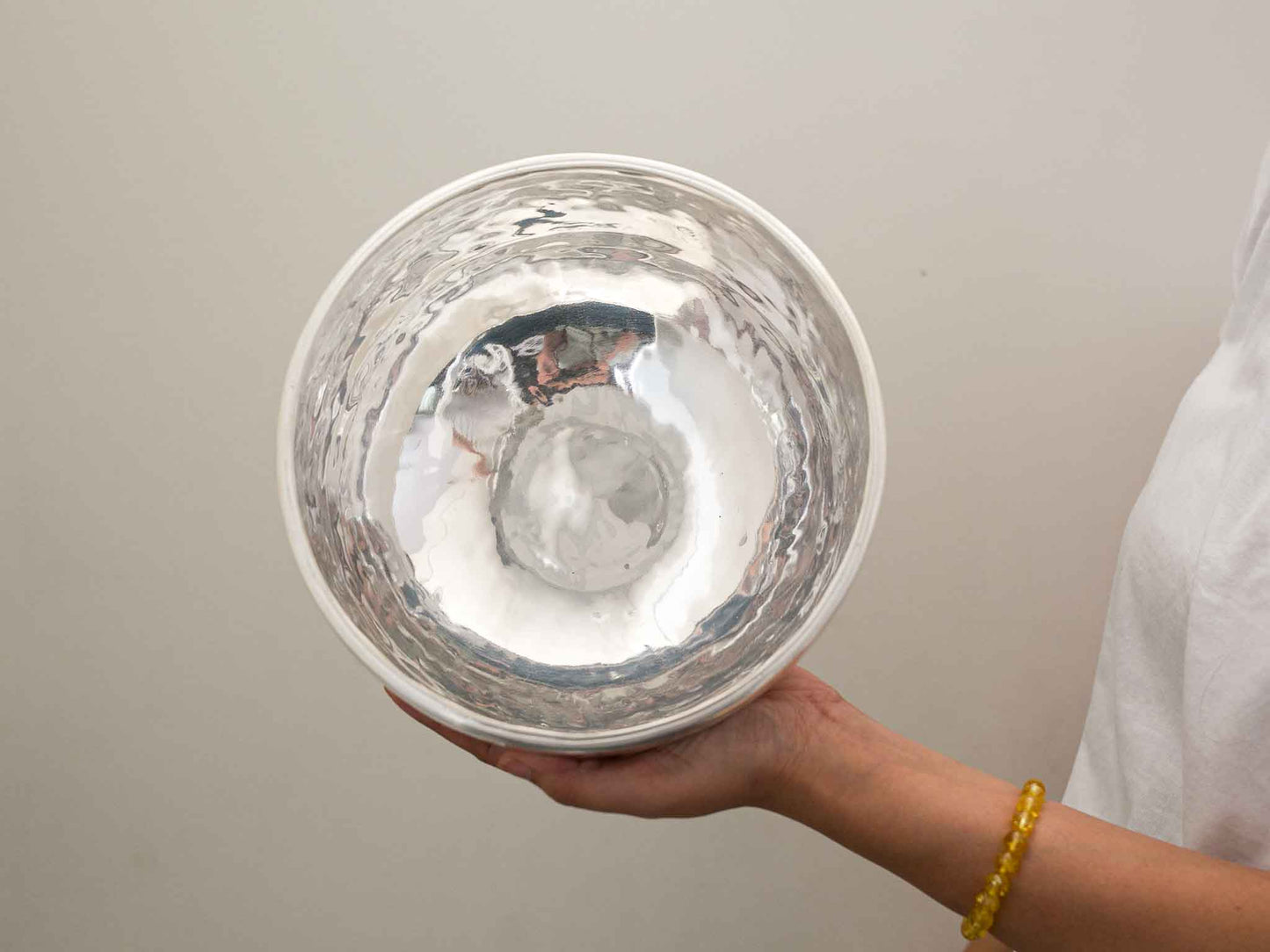 Silver Moon Singing Bowl - Base Note A#3 (238 Hz)