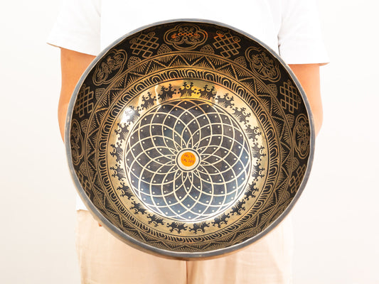 Cosmic Mandala Singing Bowl CM 16 (F#2 91 Hz)