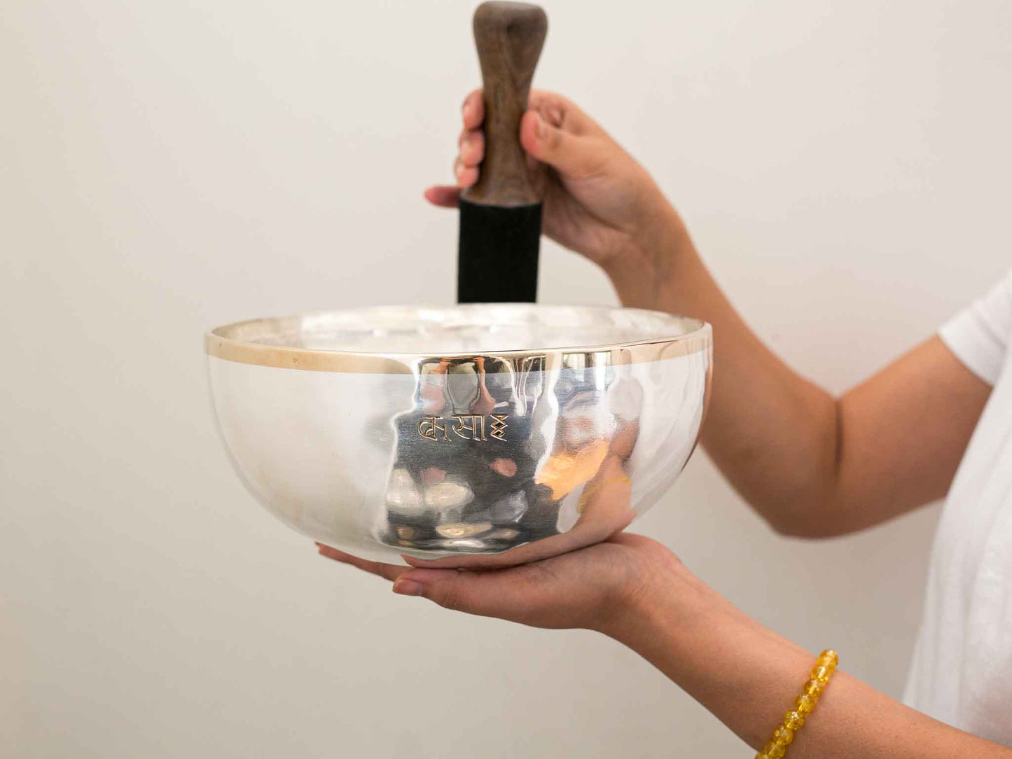 Silver Moon Singing Bowl - Base Note D3 (145 Hz)