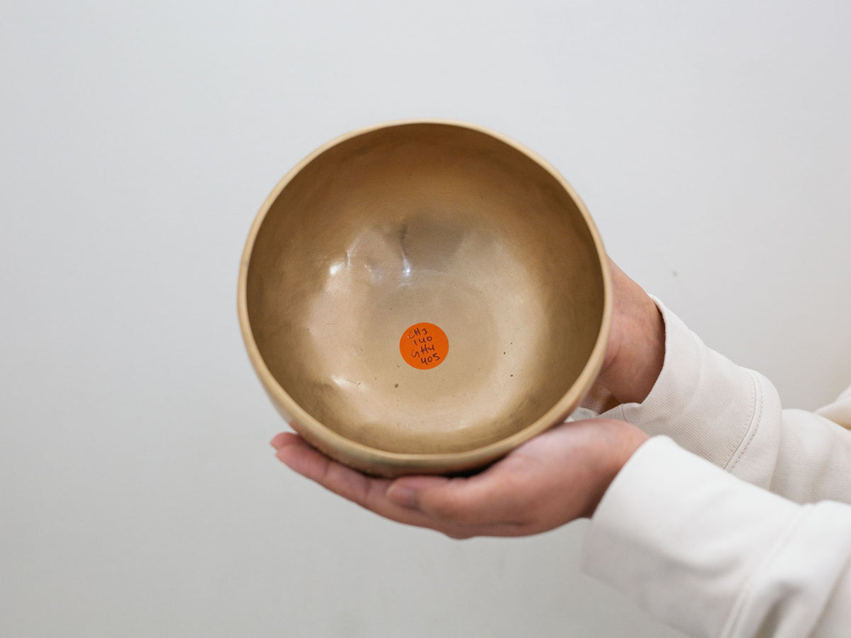 Hand Hammered Moon Singing Bowl - Base Note C#3 140 Hz