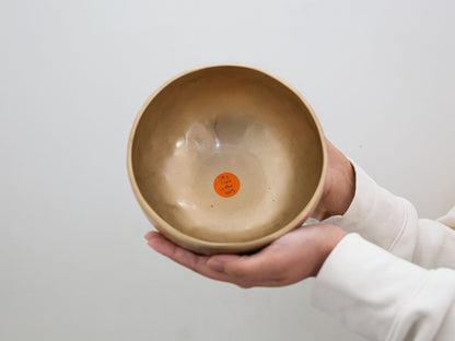 Hand Hammered Moon Singing Bowl - Base Note C#3 140 Hz