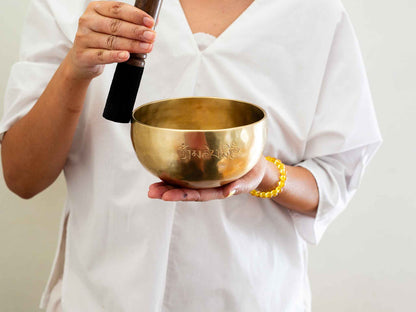 Hand Hammered Moon Singing Bowl - Base Note F#4 359 Hz