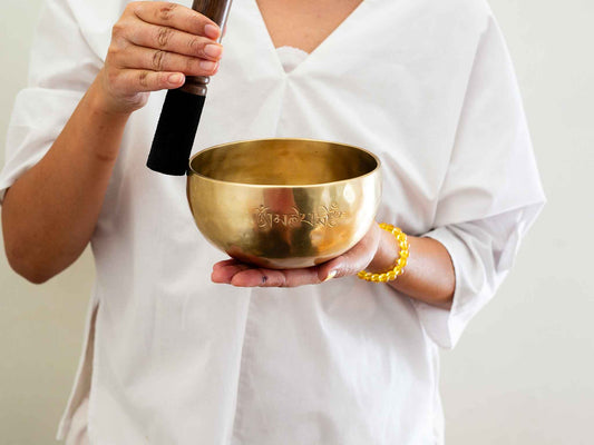 Hand Hammered Moon Singing Bowl - Base Note F#4 359 Hz