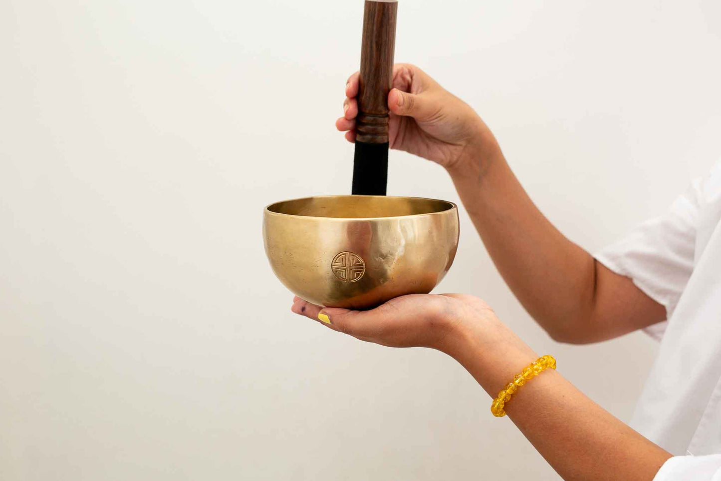 Hand Hammered Moon Singing Bowl - Base Note F#4 359 Hz