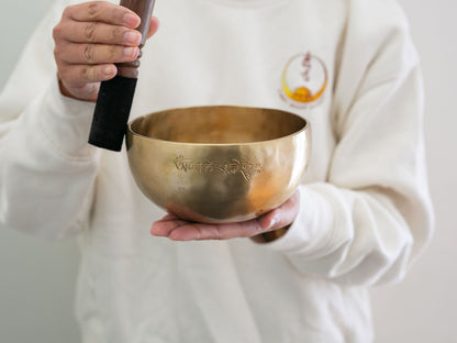 Hand Hammered Moon Singing Bowl - Base Note D4 296 Hz