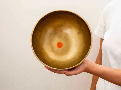 Hand Hammered Singing Bowl - Base Note G3 197 Hz