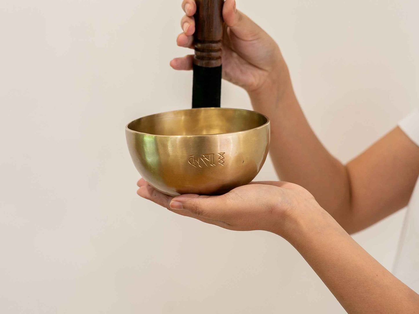 Hand Hammered Moon Singing Bowl - Base Note F#4 (375) Hz