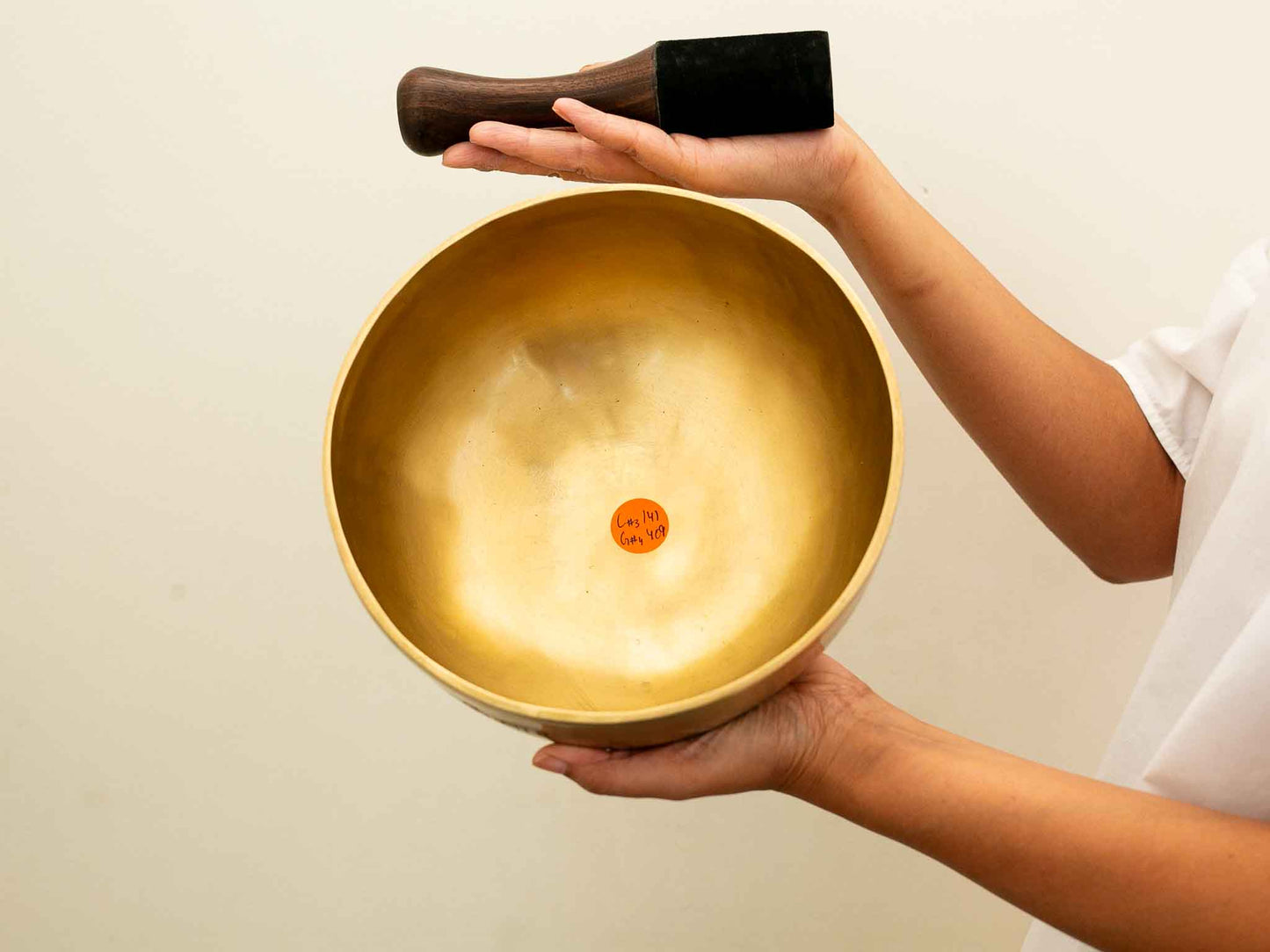 Hand Hammered Moon Singing Bowl - Base Note C#3 (141) Hz