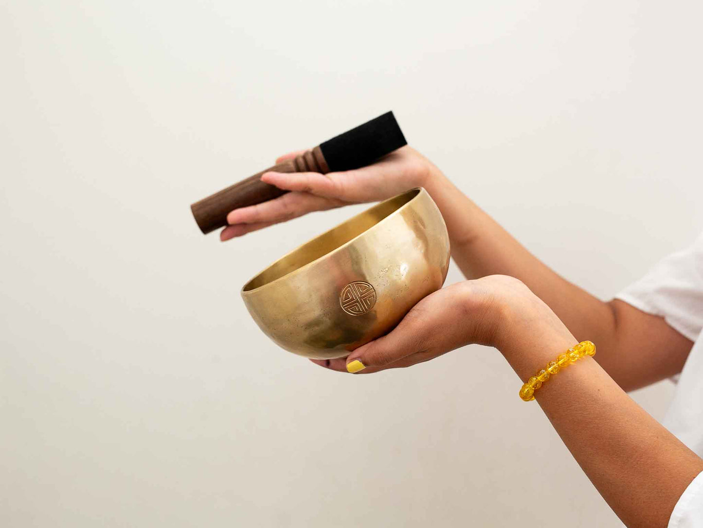 Hand Hammered Moon Singing Bowl - Base Note F#4 359 Hz