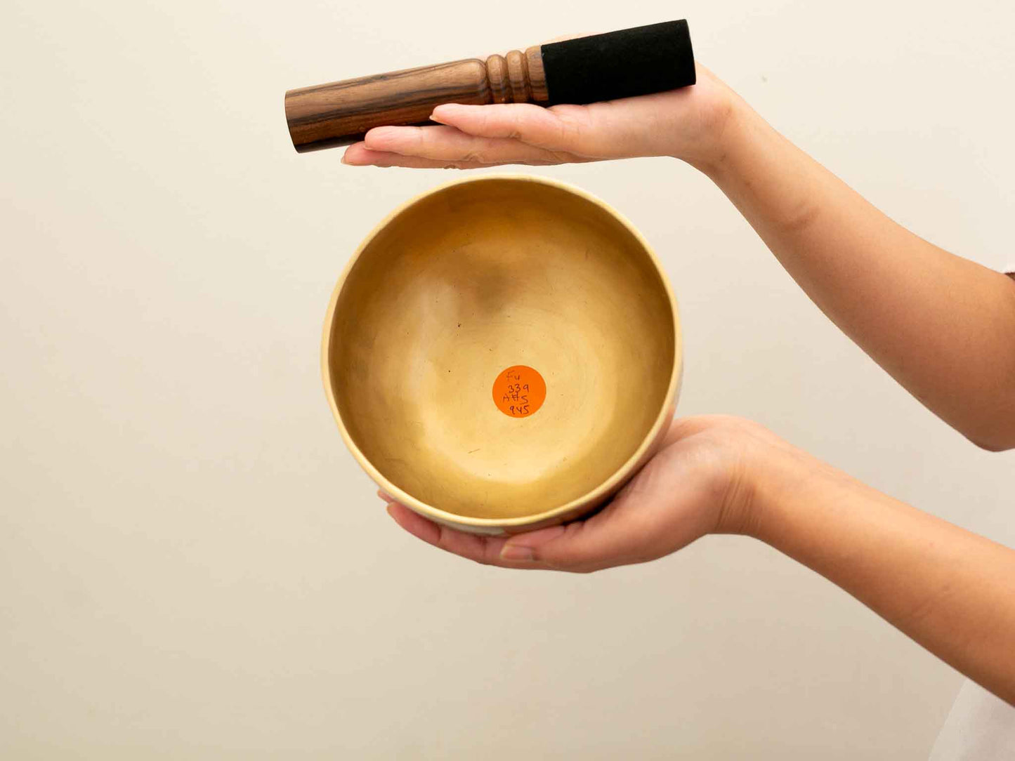 Hand Hammered Moon Singing Bowl - Base Note F4 339