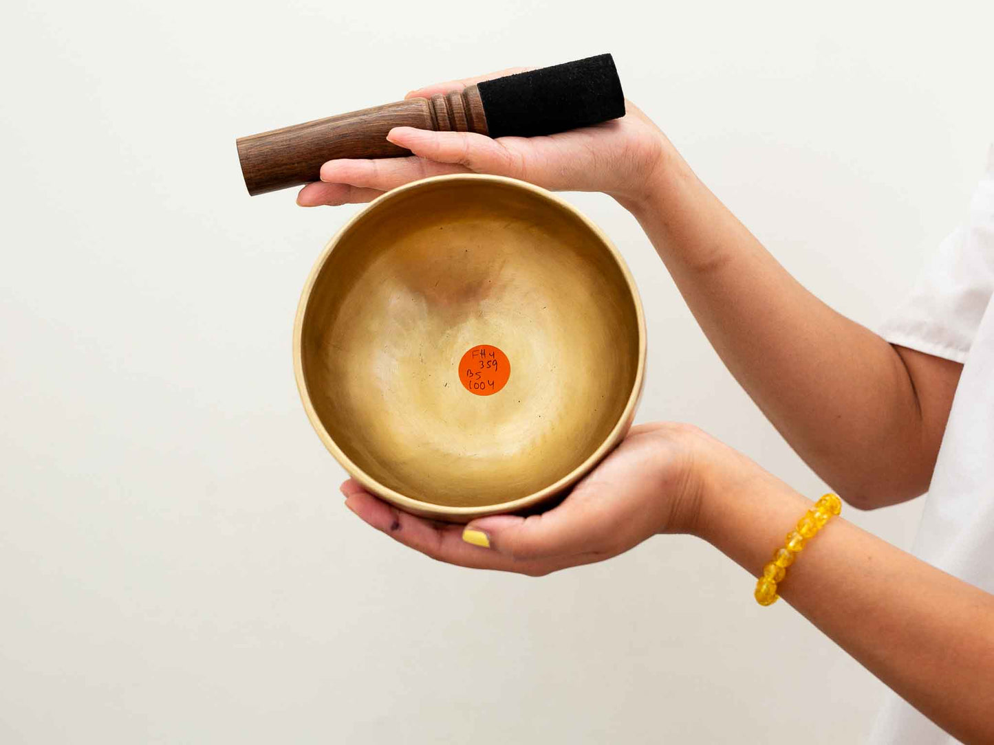 Hand Hammered Moon Singing Bowl - Base Note F#4 359 Hz
