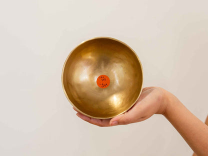 Hand Hammered Moon Singing Bowl - Base Note F#4 (375) Hz