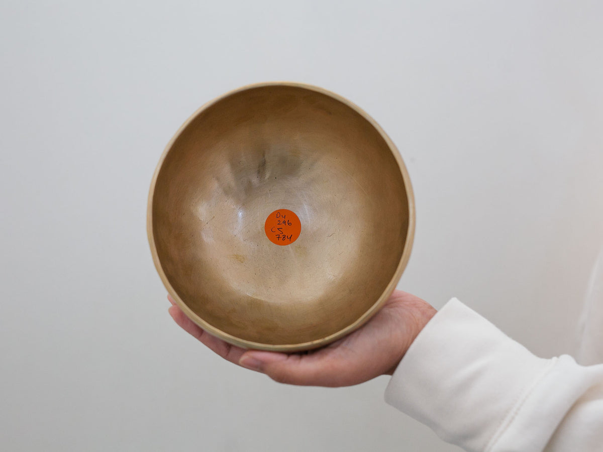Hand Hammered Moon Singing Bowl - Base Note D4 296 Hz
