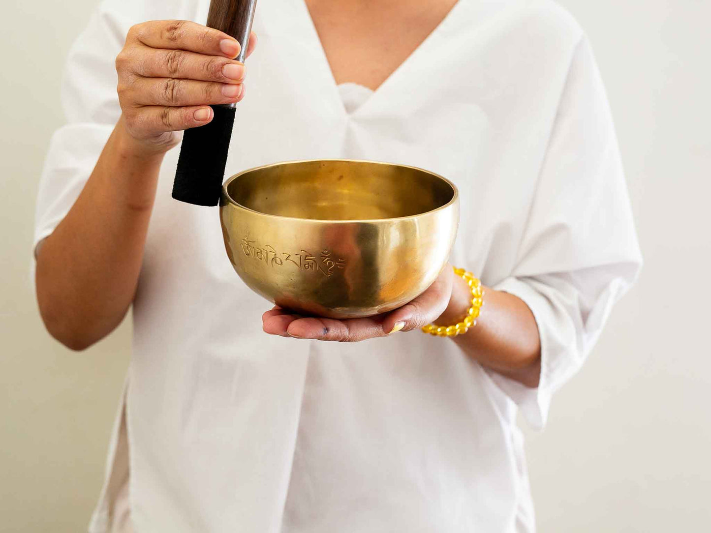 Hand Hammered Moon Singing Bowl - Base Note F4 356 Hz