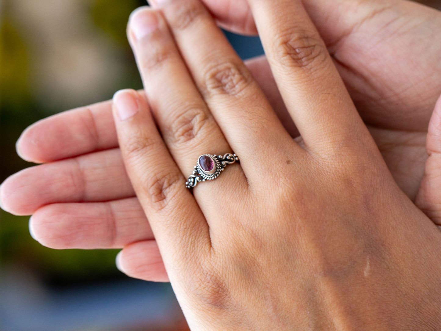 Adjustable Gemstone Ring