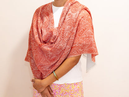 2 Tone Pattern Shawl (All Seasons) - #5