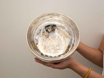 Silver Moon Singing Bowl - Base Note D3 (145 Hz)