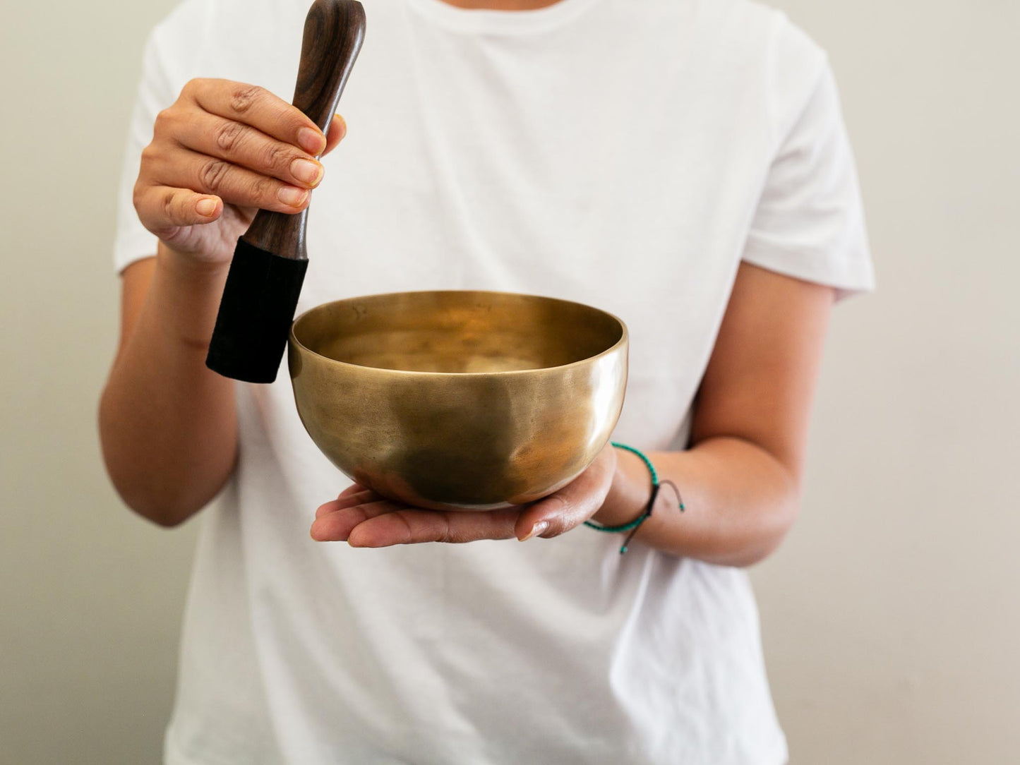 Small Hand Hammered Singing Bowl - Base note D#4 (312)