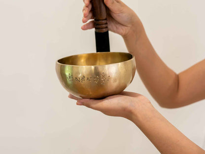 Hand Hammered Moon Singing Bowl - Base Note E4 (321) Hz