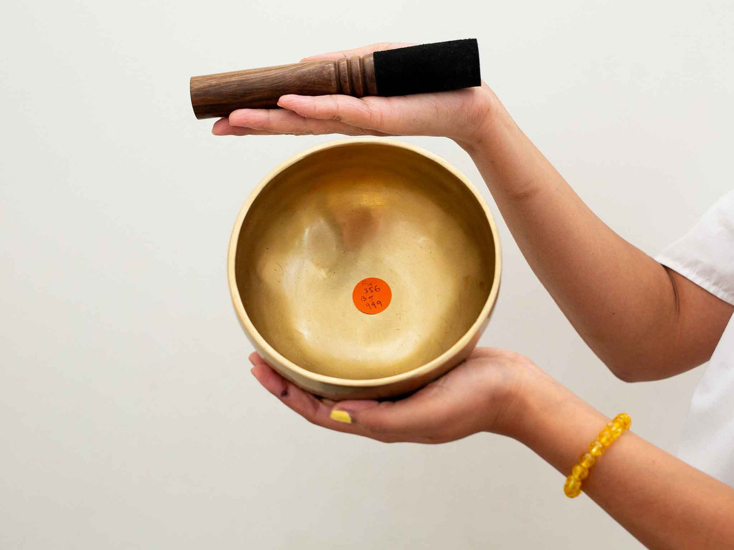 Hand Hammered Moon Singing Bowl - Base Note F4 356 Hz