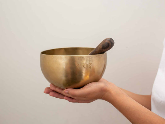 Hand Hammered Moon Singing Bowl - Base Note A#2 117 Hz