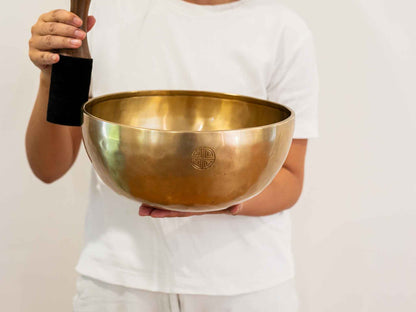 Hand Hammered Moon Singing Bowl - Base Note A#2 (118) Hz