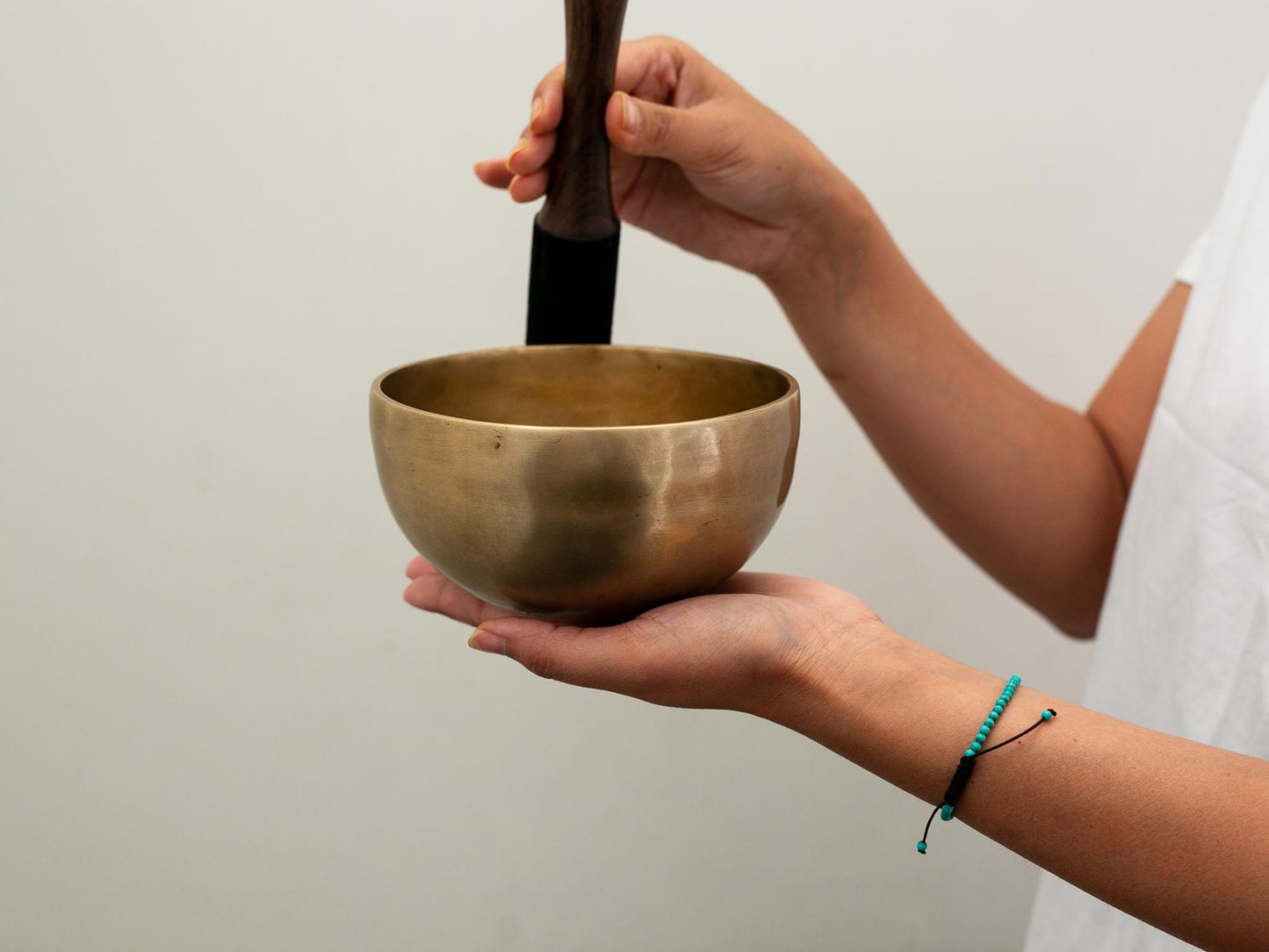 Small Hand Hammered Singing Bowl - Base note F#4 (370)