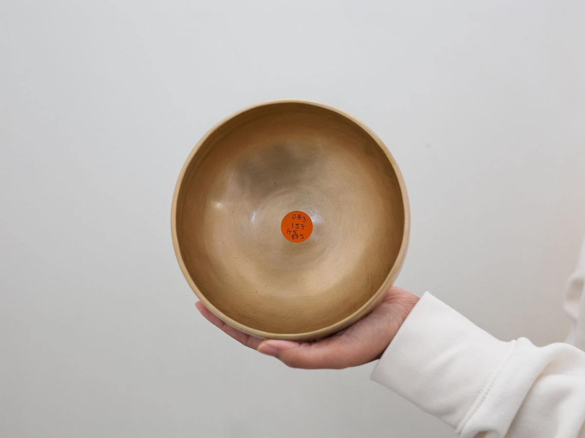 Hand Hammered Moon Singing Bowl - Base Note D#3 157 Hz