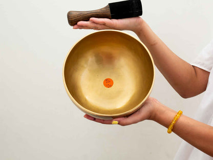 Hand Hammered Moon Singing Bowl - Base Note A3 222 Hz