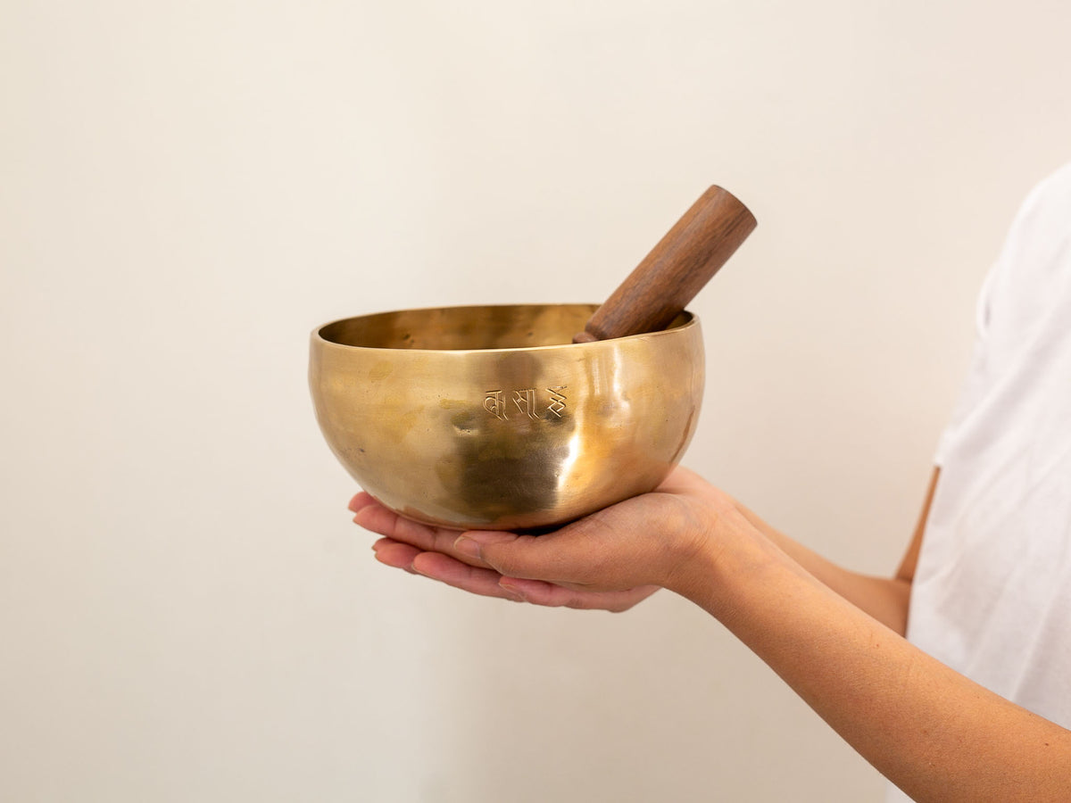 Hand Hammered Moon Singing Bowl - Base Note A#3 234 Hz