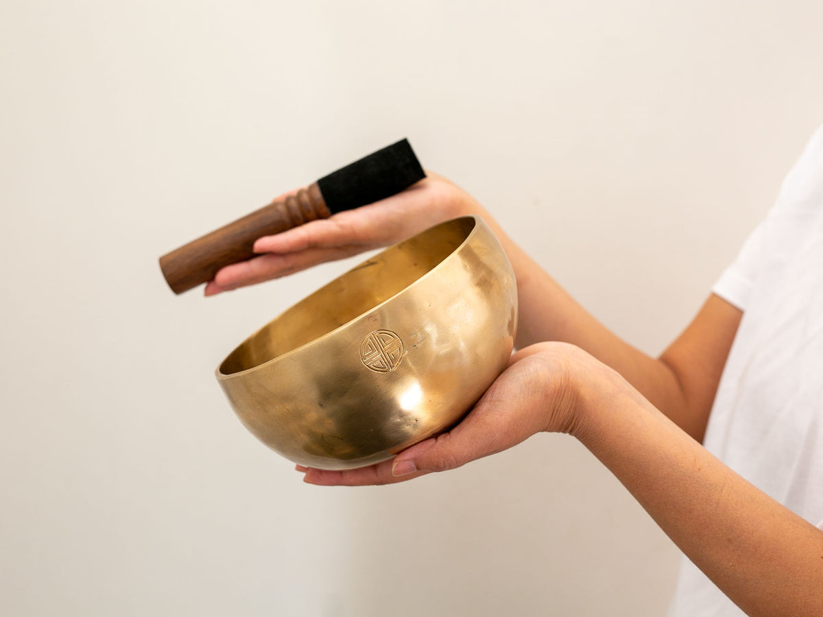 Hand Hammered Moon Singing Bowl - Base Note A#3 234 Hz