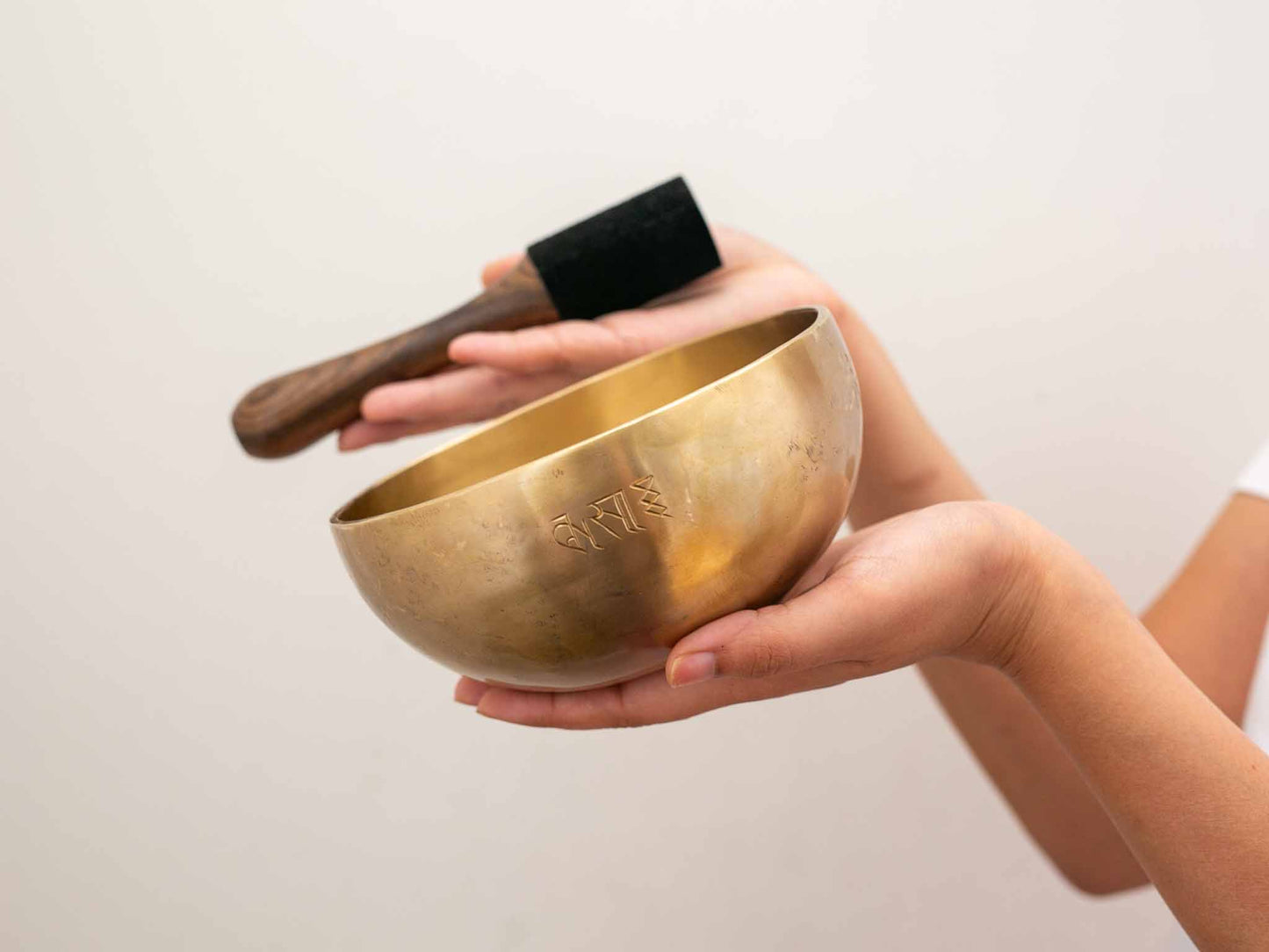 Hand Hammered Moon Singing Bowl - Base Note D#4 310 Hz