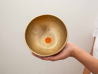 Hand Hammered Moon Singing Bowl - Base Note D#4 310 Hz