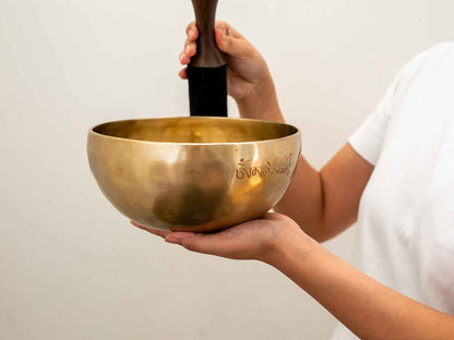 Hand Hammered Moon Singing Bowl - Base Note F#3 190 Hz