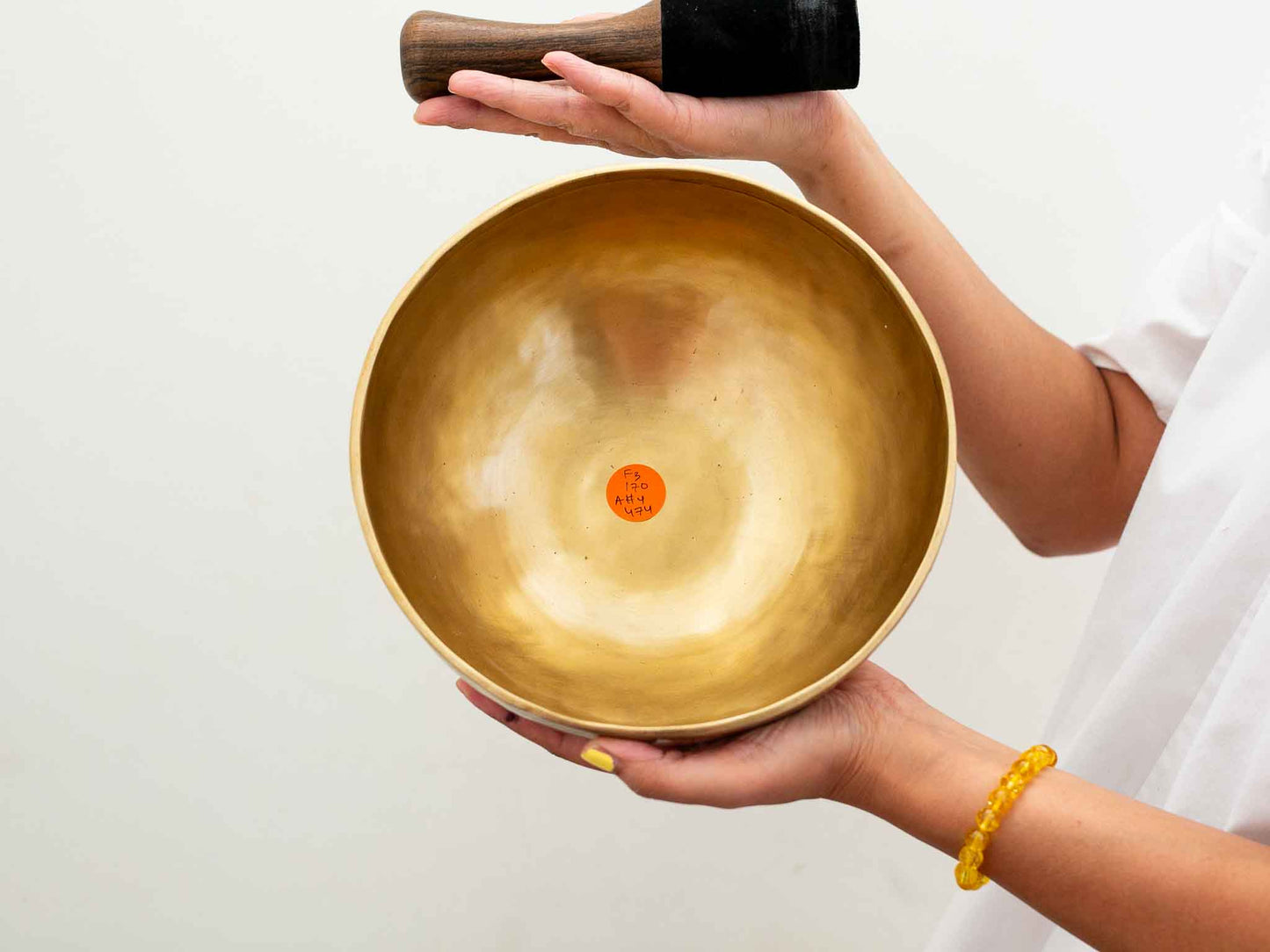 Hand Hammered Moon Singing Bowl - Base Note F3 170 Hz
