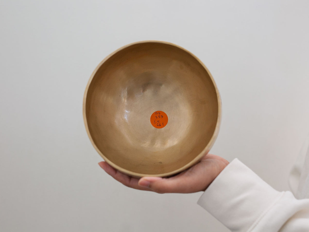 Hand Hammered Moon Singing Bowl - Base Note B3 253 Hz