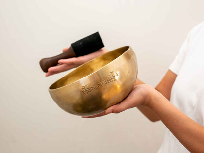 Hand Hammered Moon Singing Bowl - Base Note F#3 190 Hz