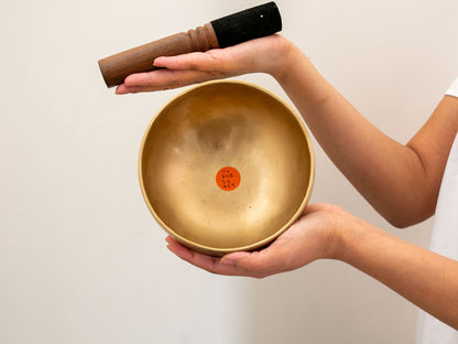 Hand Hammered Moon Singing Bowl - Base Note F4 345 Hz