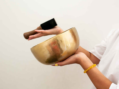 Hand Hammered Moon Singing Bowl - Base Note F#3 185 Hz