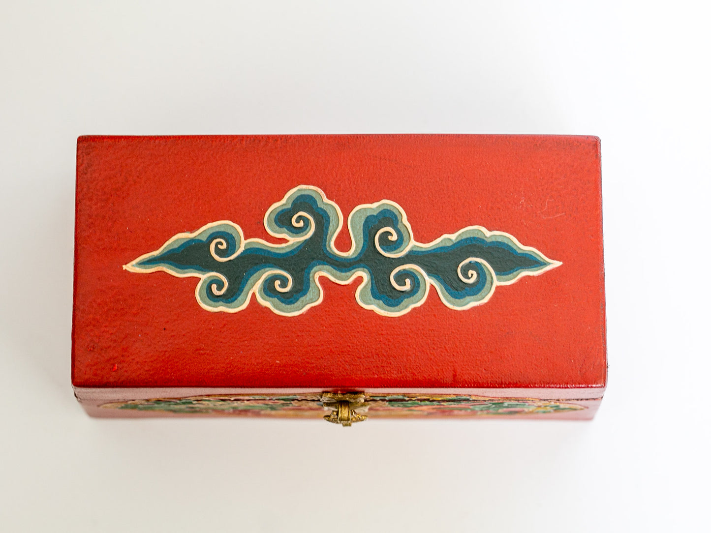 Good Fortune and Motifs -  Trapezoid Tibetan Chest